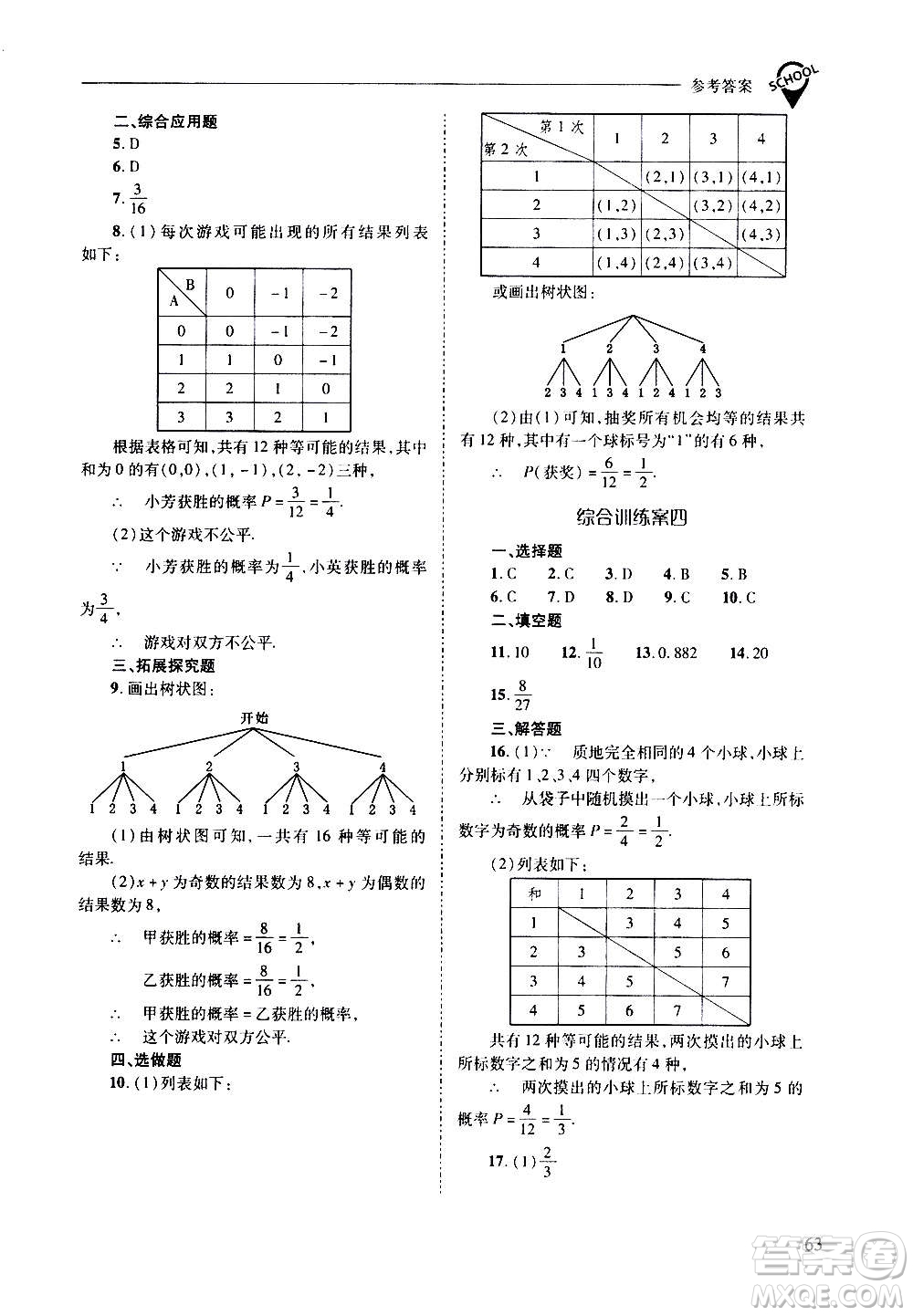 2020年新課程問題解決導(dǎo)學方案數(shù)學九年級上冊華東師大版答案