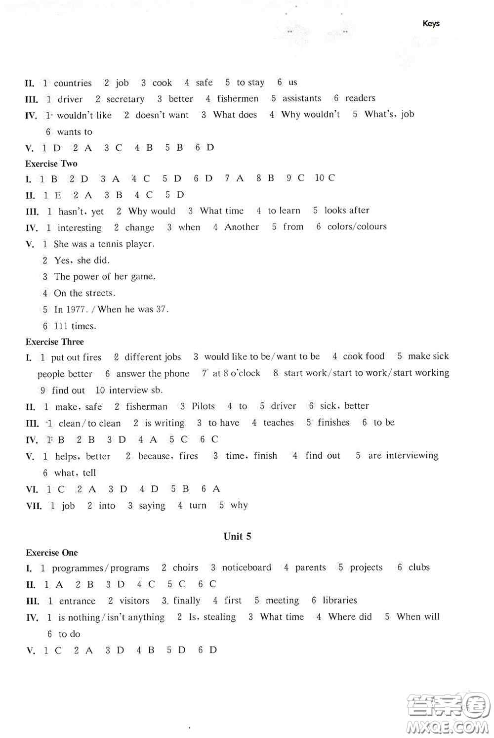 華東師范大學(xué)出版社2020第一作業(yè)六年級英語N版第一學(xué)期答案