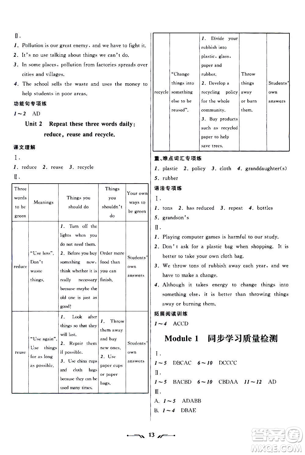 遼寧師范大學(xué)出版社2020年新課程新教材導(dǎo)航學(xué)英語九年級(jí)上冊(cè)外研版答案