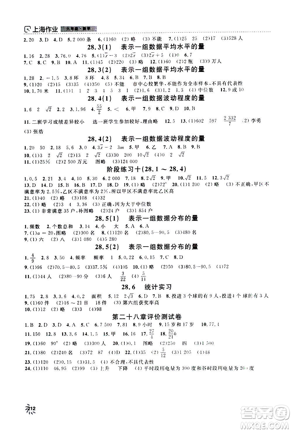 上海大學(xué)出版社2020年鐘書金牌上海作業(yè)數(shù)學(xué)九年級(jí)上冊(cè)答案