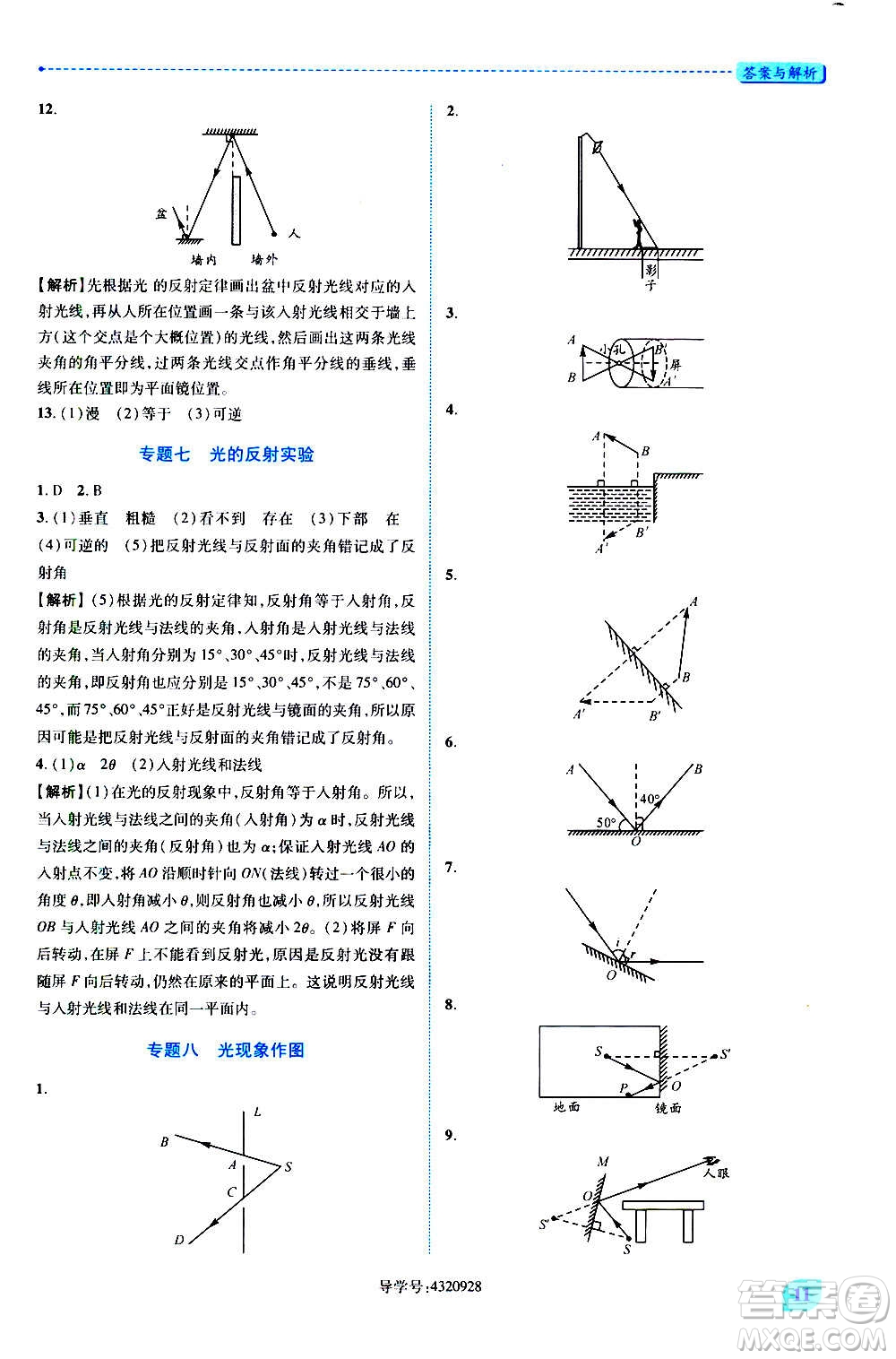 陜西師范大學(xué)出版總社2020年績優(yōu)學(xué)案物理八年級(jí)上冊蘇科版答案