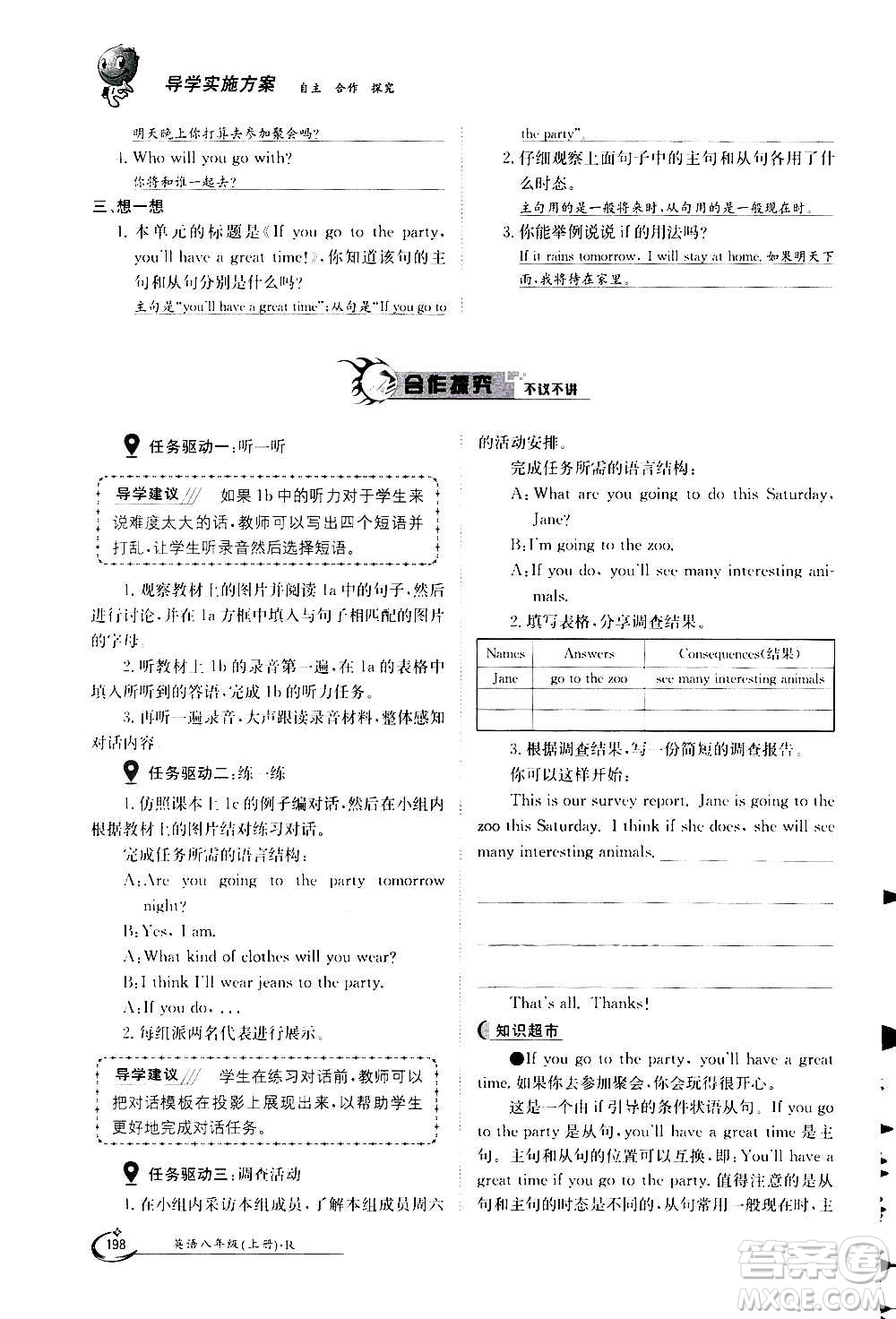 江西高校出版社2020年金太陽導(dǎo)學(xué)案英語八年級上冊人教版答案