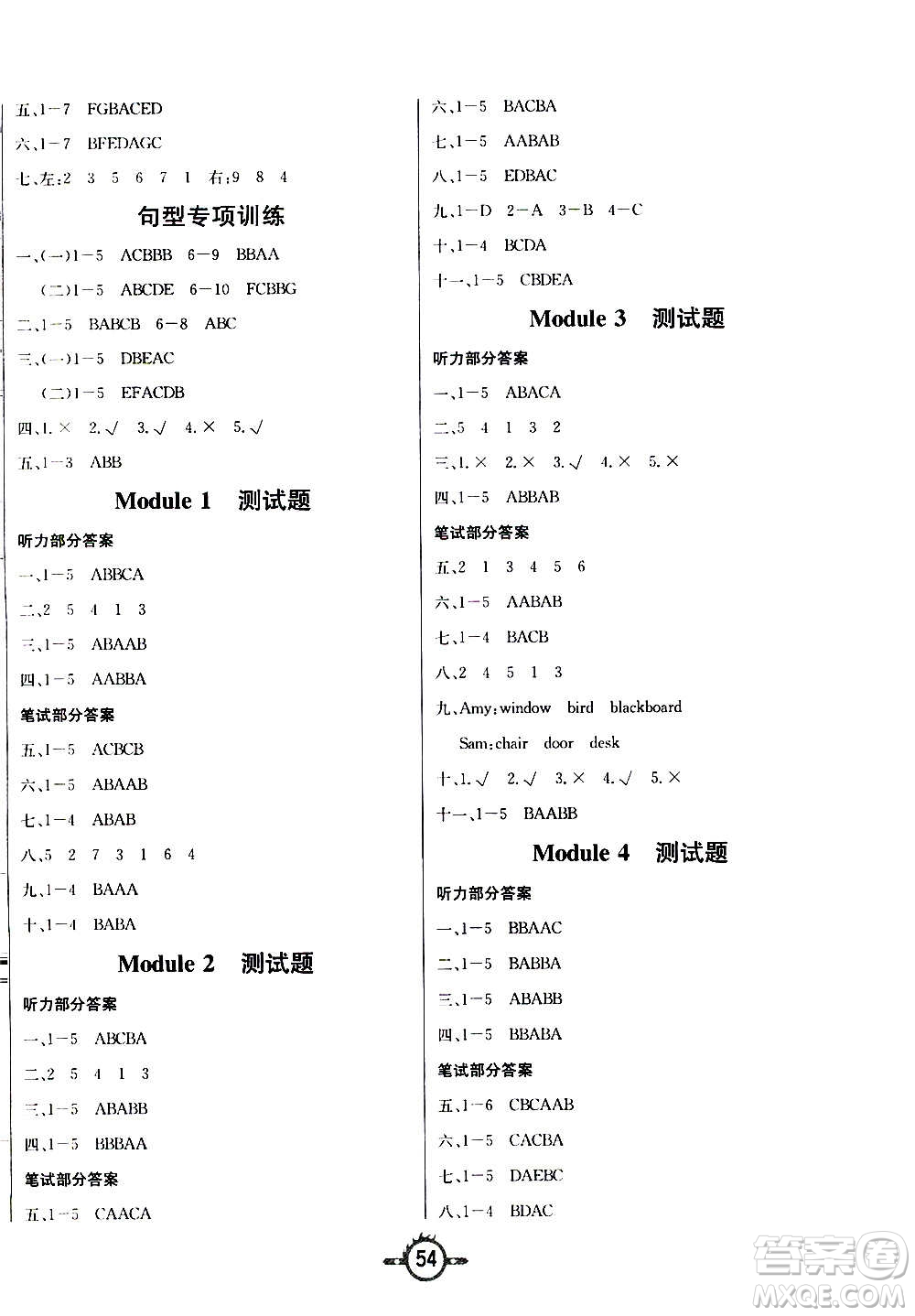 西安出版社2020年創(chuàng)新課課練英語三年級上冊WY外研版答案