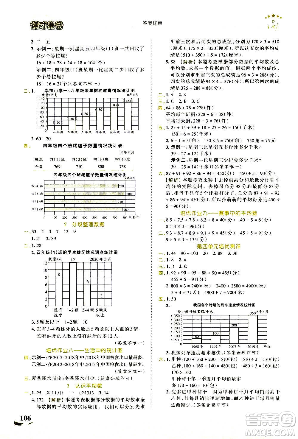 2020秋王朝霞德才兼?zhèn)渥鳂I(yè)創(chuàng)新設(shè)計(jì)數(shù)學(xué)四年級(jí)上冊(cè)SJ蘇教版答案