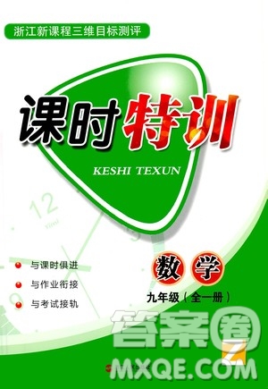 浙江人民出版社2020年課時(shí)特訓(xùn)數(shù)學(xué)九年級(jí)全一冊(cè)Z浙教版答案