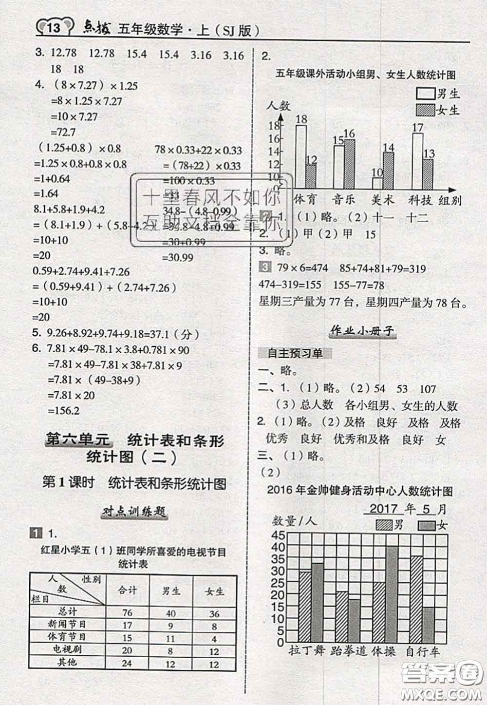 2020秋榮德基特高級(jí)教師點(diǎn)撥五年級(jí)數(shù)學(xué)上冊(cè)蘇教版參考答案