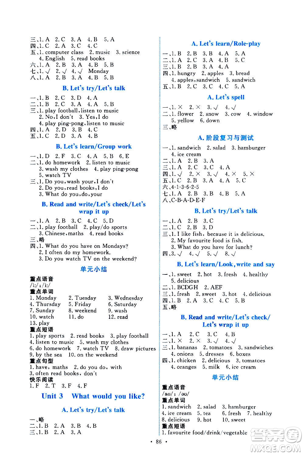 人民教育出版社2020年能力培養(yǎng)與測(cè)試英語(yǔ)五年級(jí)上冊(cè)PEP人教版答案