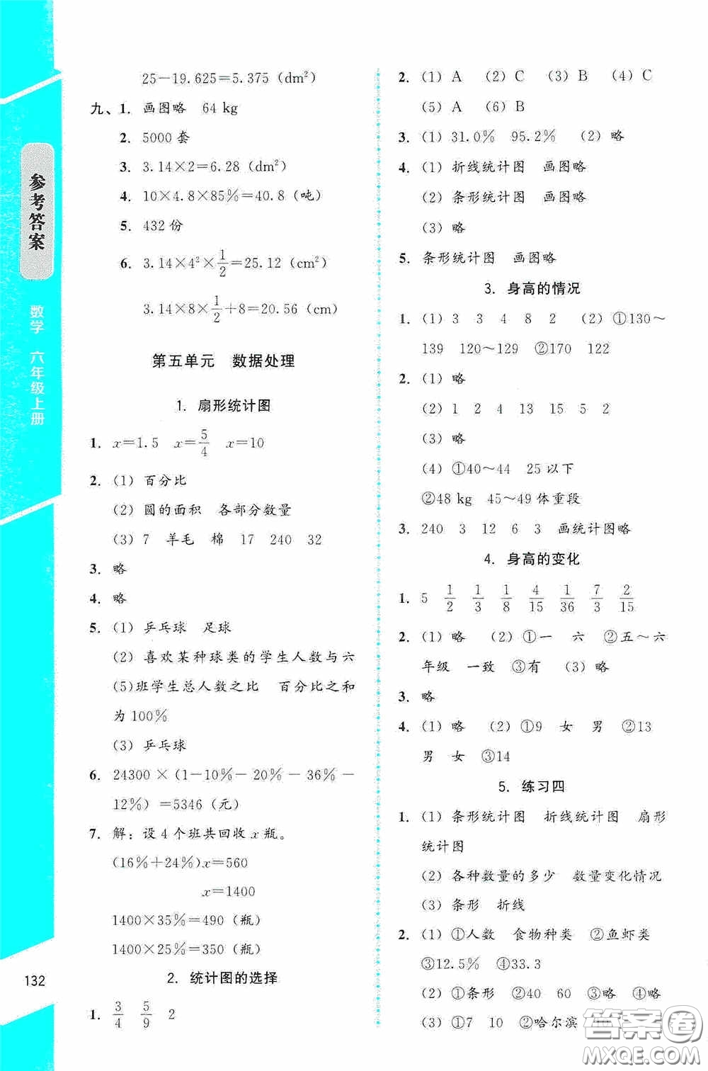 北京師范大學(xué)出版社2020課內(nèi)課外直通車六年級數(shù)學(xué)上冊北師大版答案