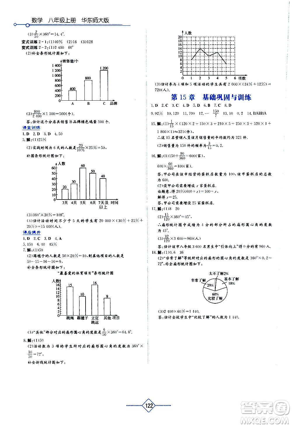 湖南教育出版社2020年學法大視野數(shù)學八年級上冊華東師大版答案