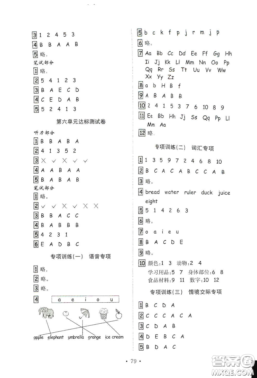 山東教育出版社2020金鑰匙小學(xué)英語試卷三年級(jí)上冊人教PEP版答案