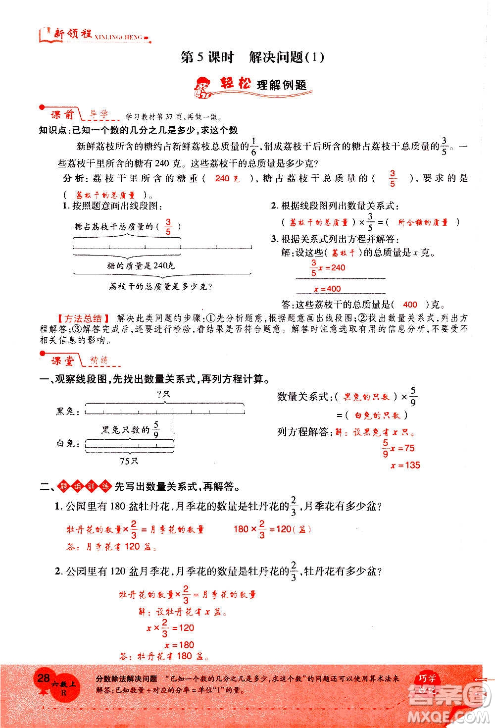 2020年新領(lǐng)程優(yōu)異真卷匯編數(shù)學(xué)六年級上冊R人教版答案