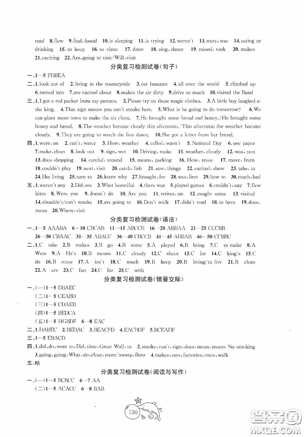 2020修訂版金鑰匙1+1目標(biāo)檢測(cè)六年級(jí)英語上冊(cè)國(guó)標(biāo)江蘇版答案