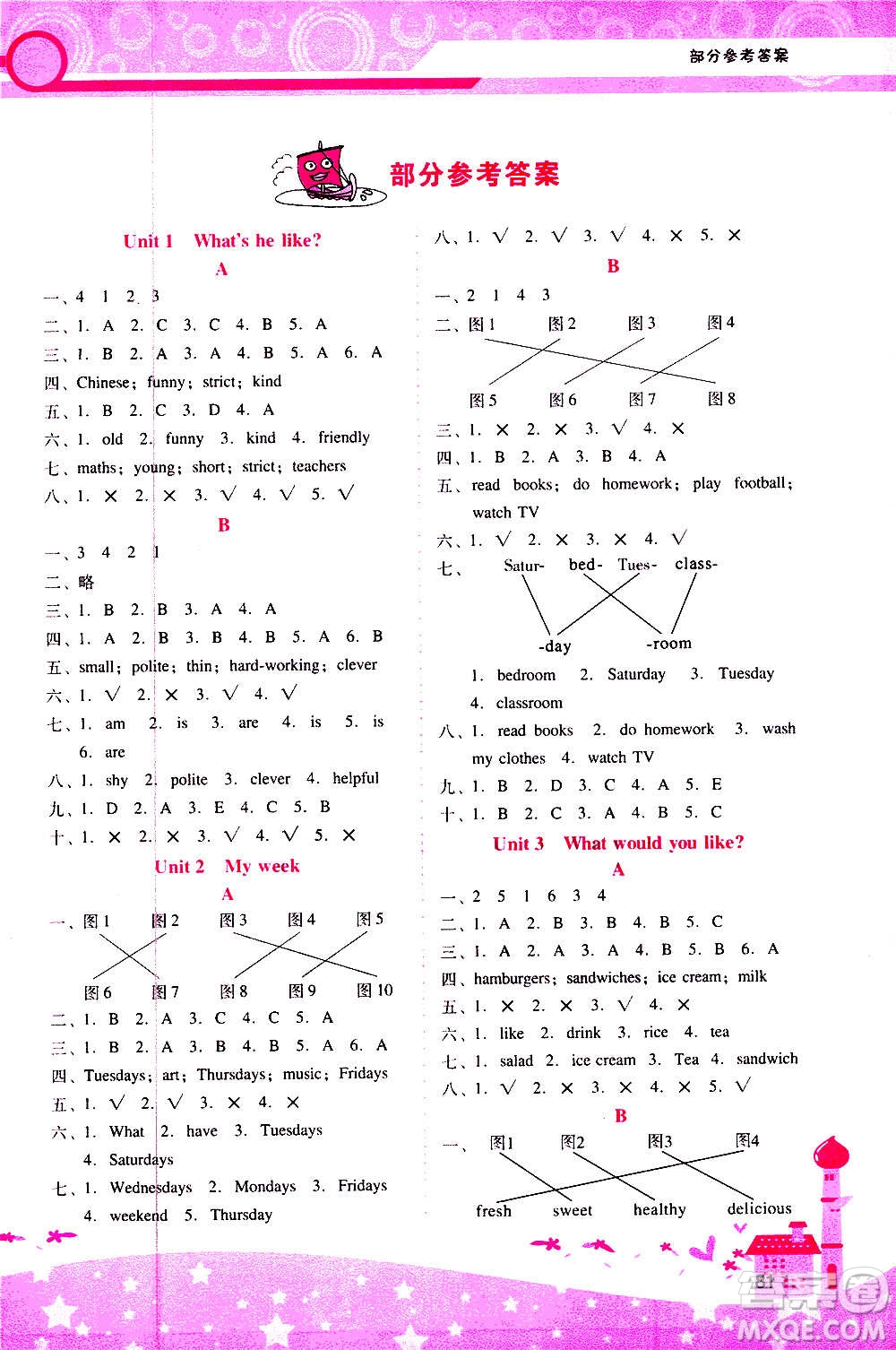 2020年新課程學(xué)習(xí)輔導(dǎo)英語(yǔ)五年級(jí)上冊(cè)PEP人教版參考答案