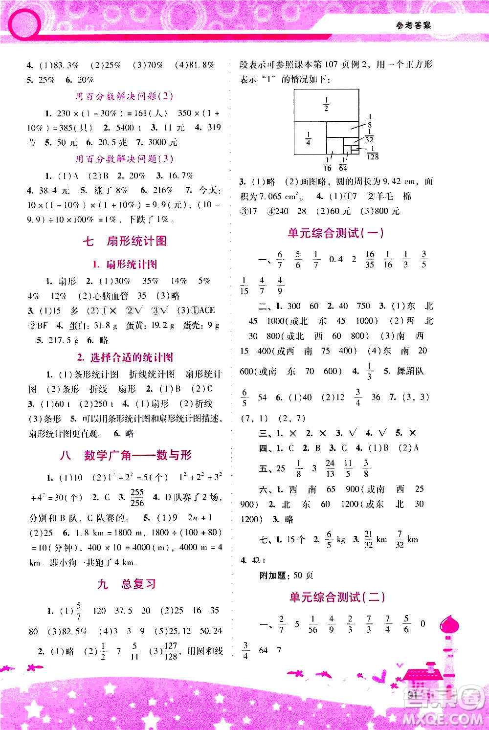 2020年新課程學(xué)習(xí)輔導(dǎo)數(shù)學(xué)六年級上冊人教版參考答案