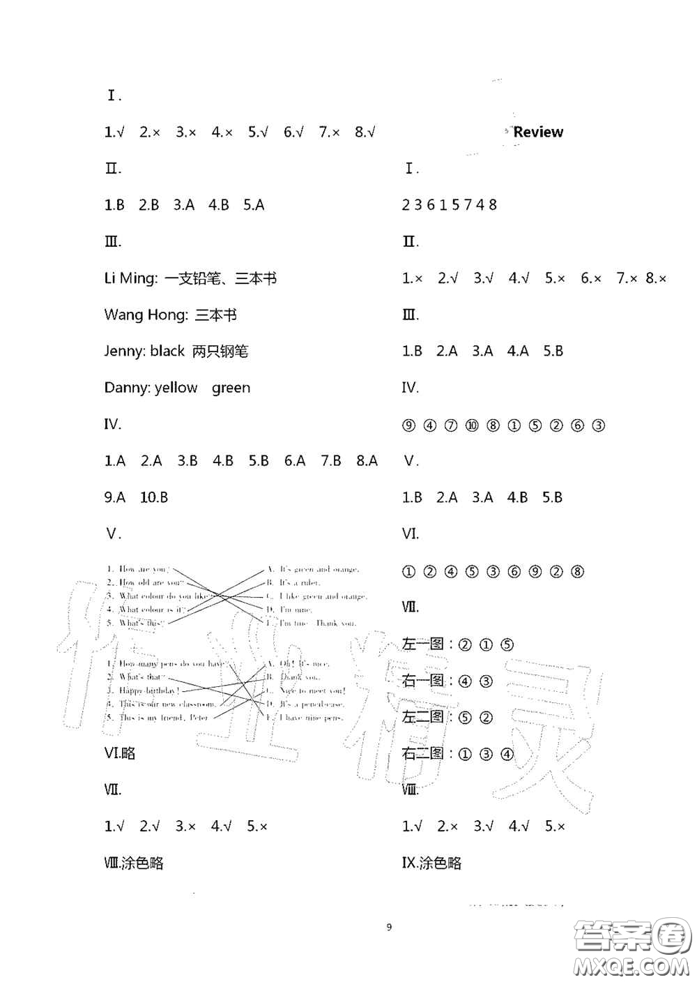 青島出版社2020新課堂同步學(xué)習(xí)與探究三年級(jí)英語上學(xué)期五四學(xué)制答案