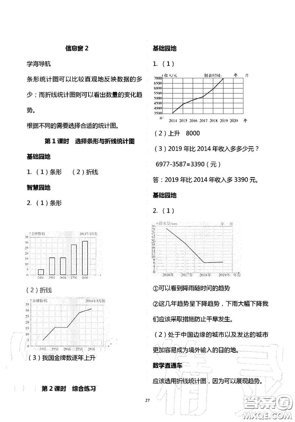 青島出版社2020新課堂同步學(xué)習(xí)與探究五年級(jí)數(shù)學(xué)上學(xué)期答案