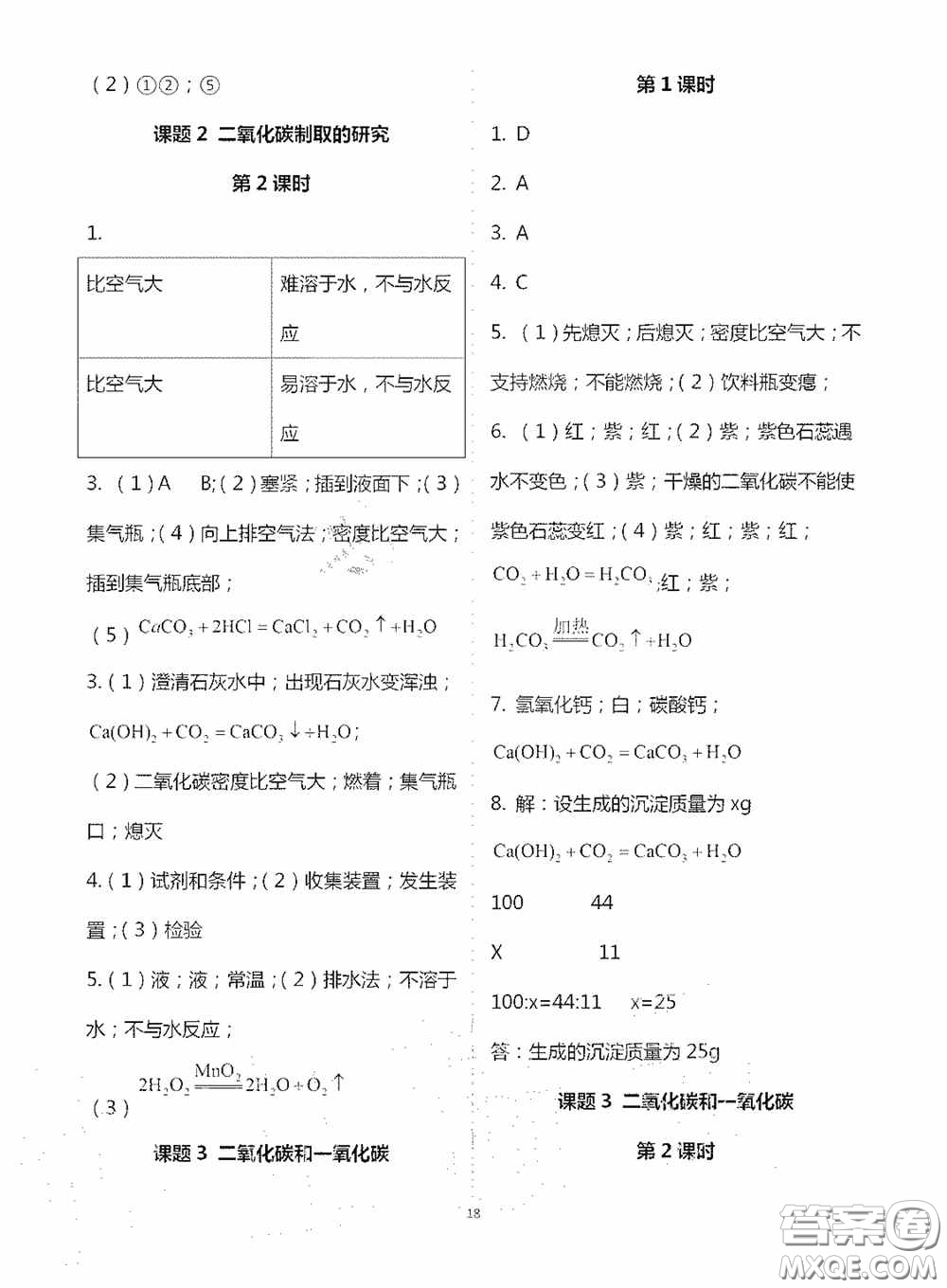 寧夏人民教育出版社2020學(xué)習(xí)之友九年化學(xué)全一冊(cè)人教版答案