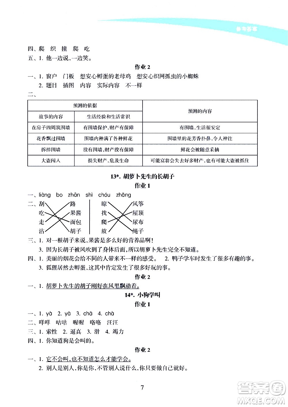 海南出版社2020年新課程學(xué)習(xí)指導(dǎo)語(yǔ)文三年級(jí)上冊(cè)人教版答案