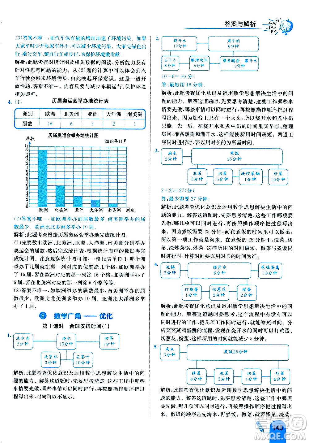 河北教育出版社2020全新版七彩練霸數(shù)學(xué)四年級上冊人教版答案