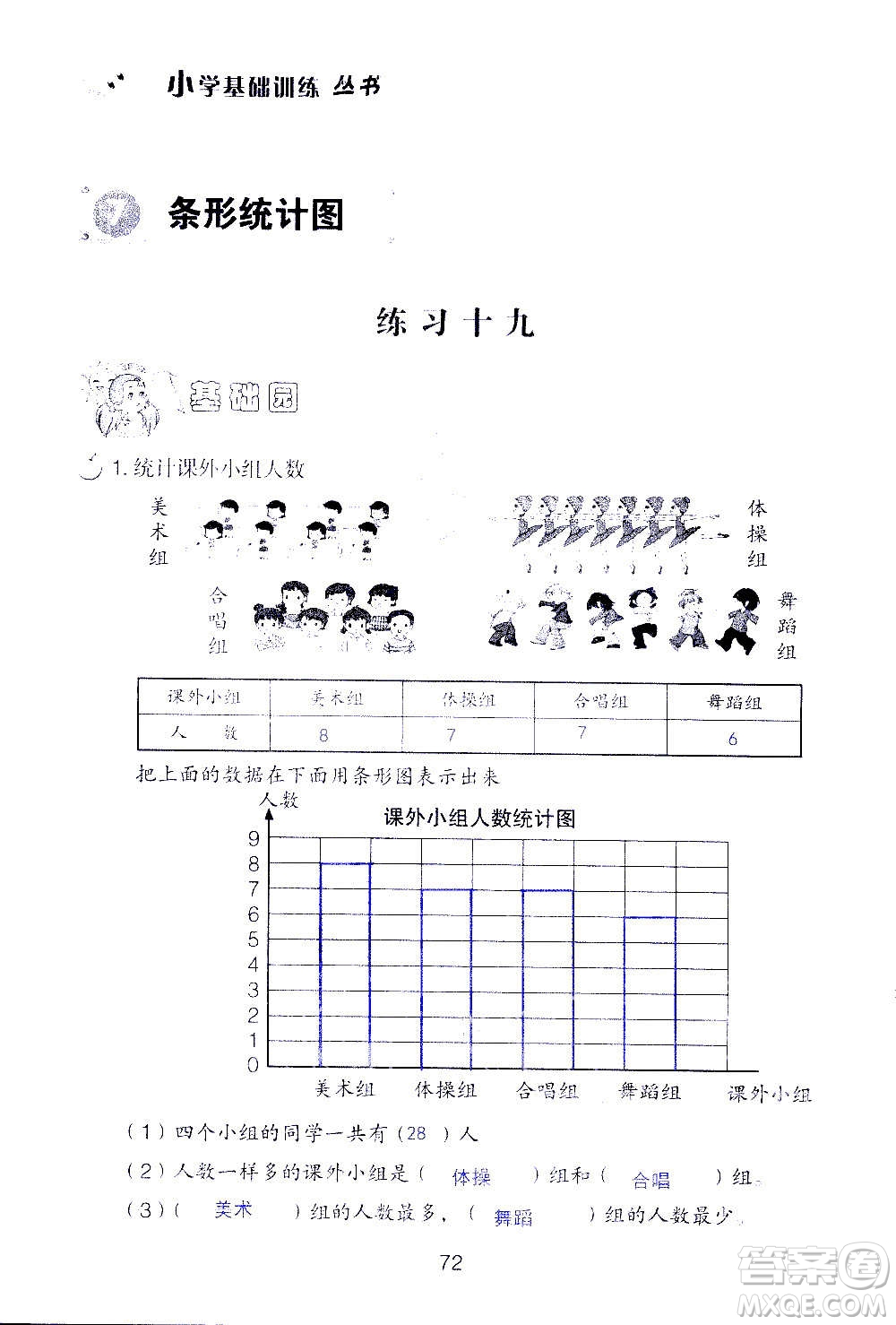 山東教育出版社2020年自主學習指導課程數(shù)學四年級上冊人教版答案