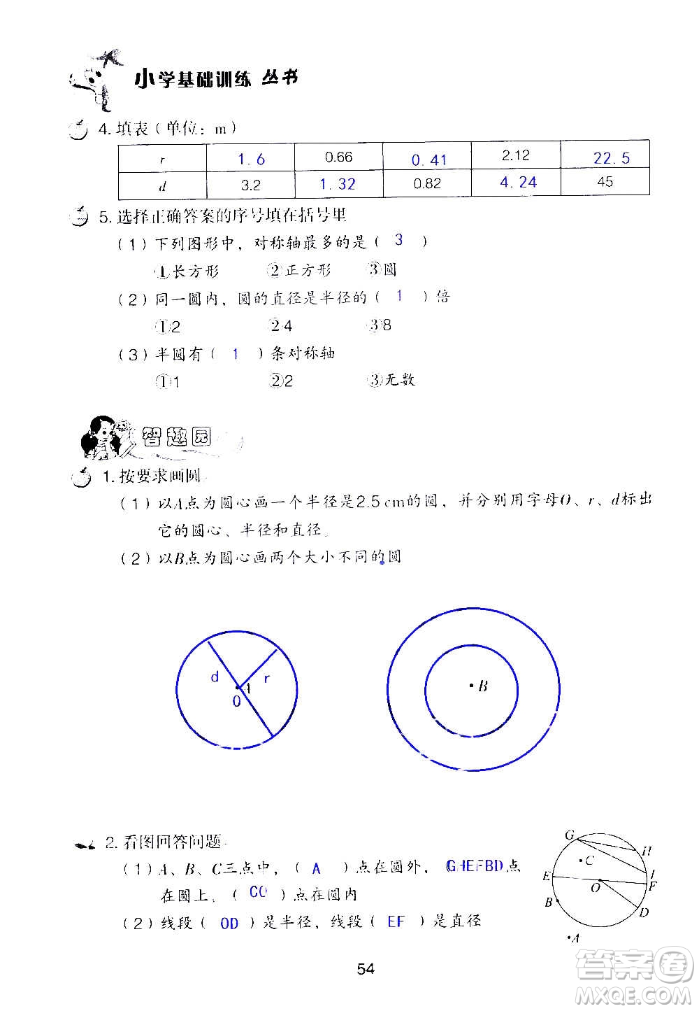 山東教育出版社2020年自主學(xué)習(xí)指導(dǎo)課程數(shù)學(xué)六年級(jí)上冊(cè)人教版答案