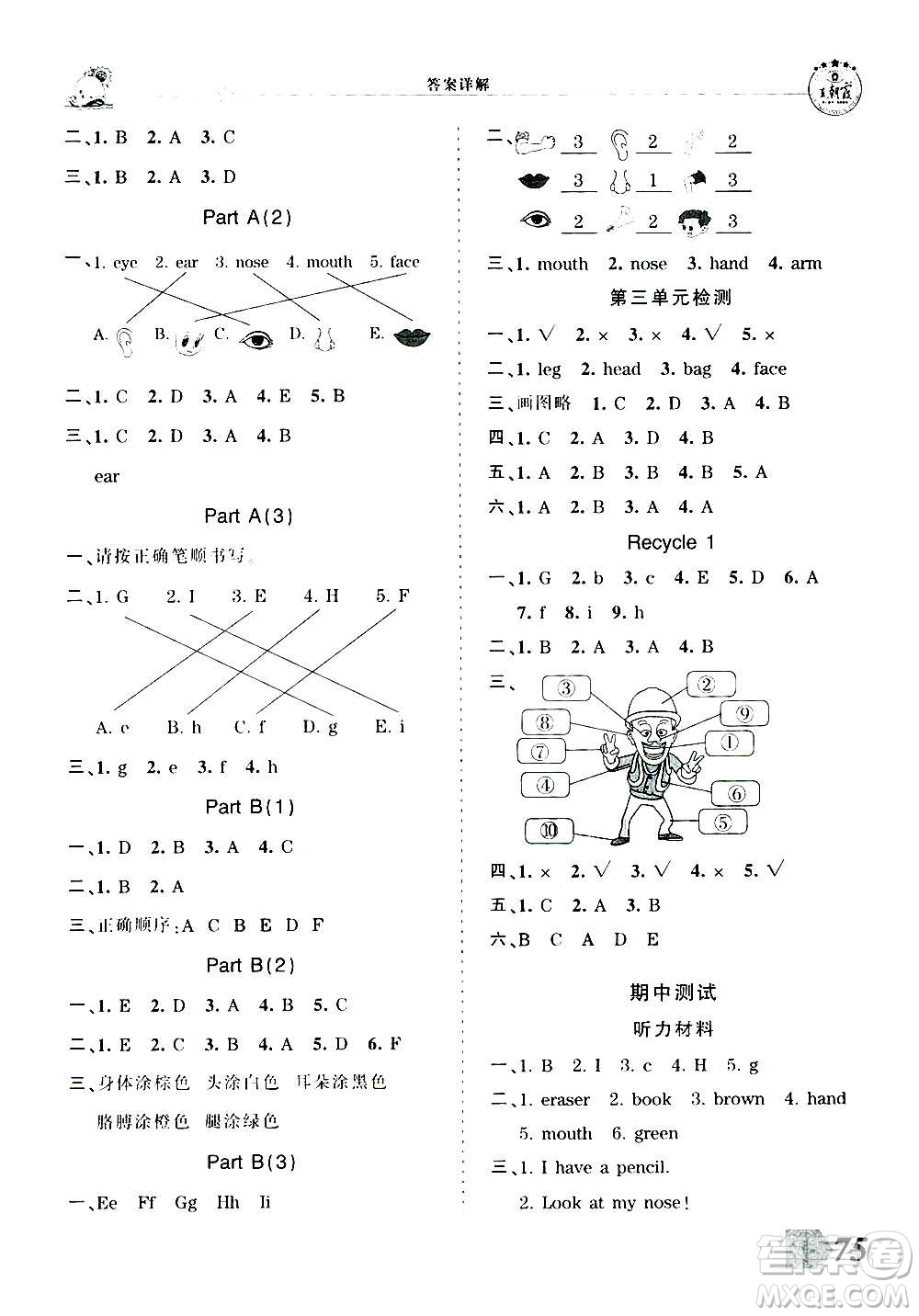 2020秋王朝霞創(chuàng)維新課堂同步優(yōu)化訓(xùn)練英語三年級上冊PEP人教版答案