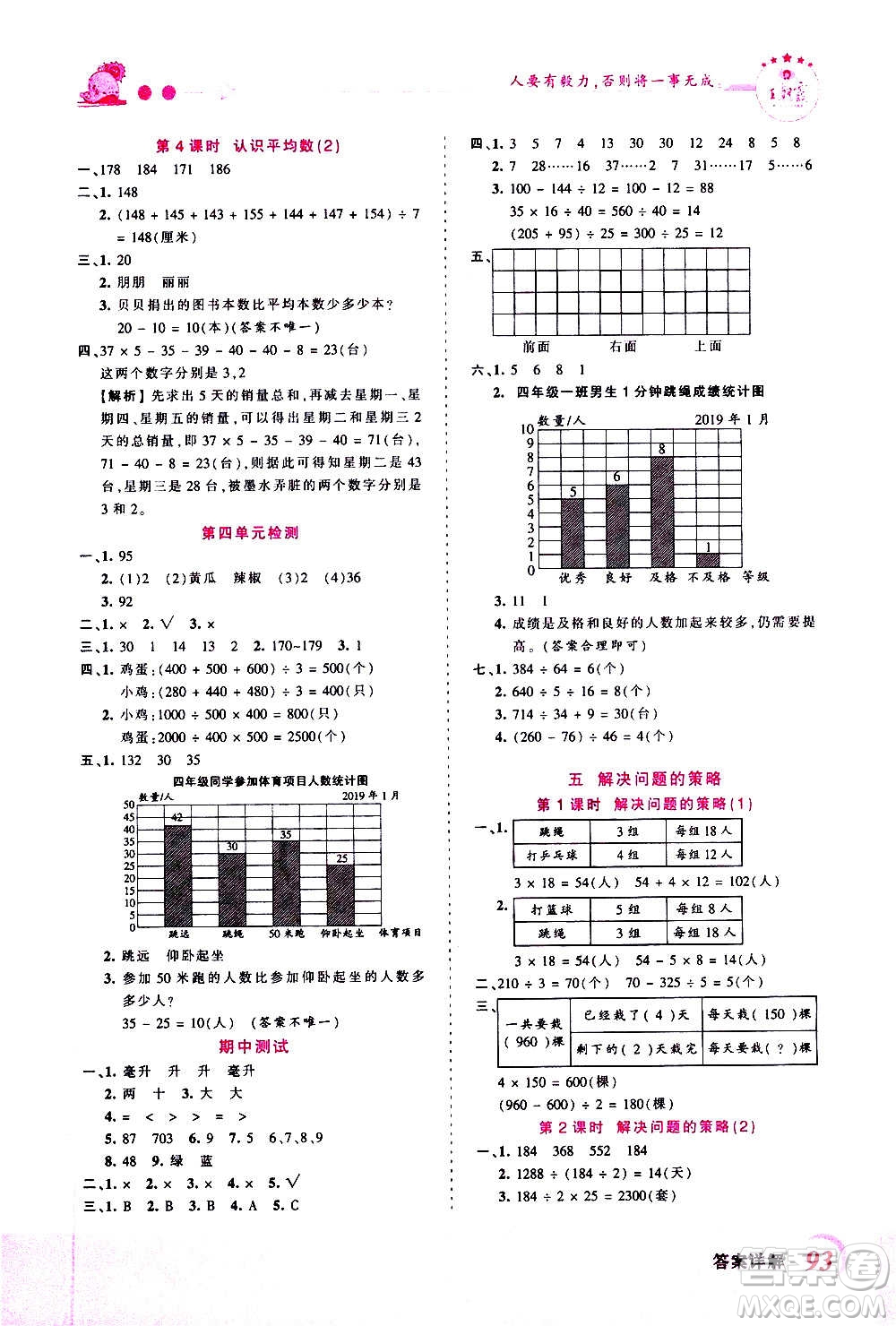 2020秋王朝霞創(chuàng)維新課堂同步優(yōu)化訓(xùn)練數(shù)學(xué)四年級(jí)上冊(cè)SJ蘇教版答案