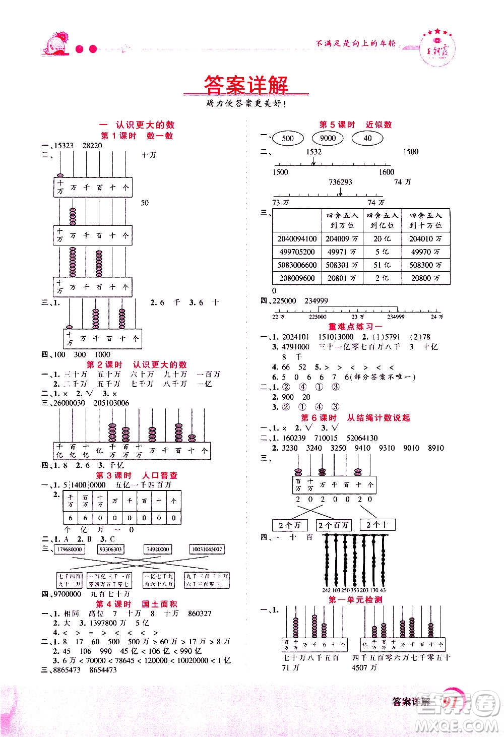 2020秋王朝霞創(chuàng)維新課堂同步優(yōu)化訓(xùn)練數(shù)學(xué)四年級(jí)上冊(cè)BS北師大版答案