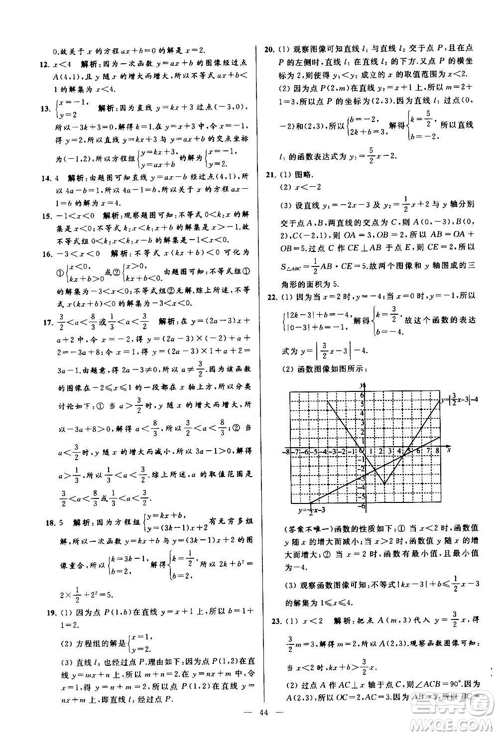 新世紀(jì)出版社2020秋季亮點(diǎn)給力大試卷數(shù)學(xué)八年級(jí)上冊(cè)蘇教版答案