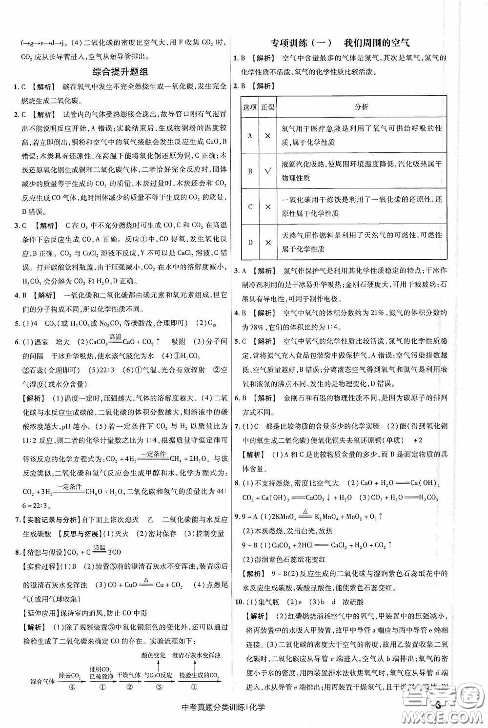 新疆青少年出版社金考卷特快專遞2021版中考真題分類訓(xùn)練化學(xué)答案