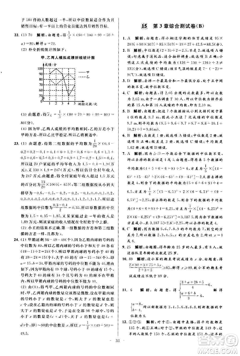 新世紀(jì)出版社2020秋季亮點(diǎn)給力大試卷數(shù)學(xué)九年級(jí)上冊(cè)蘇教版答案