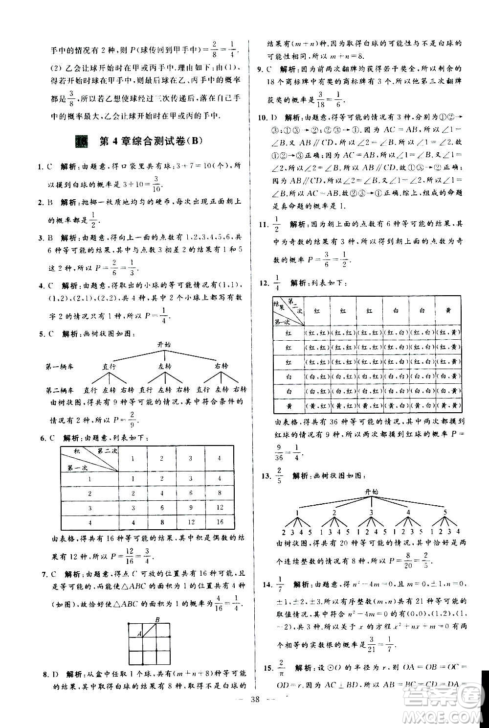 新世紀(jì)出版社2020秋季亮點(diǎn)給力大試卷數(shù)學(xué)九年級(jí)上冊(cè)蘇教版答案