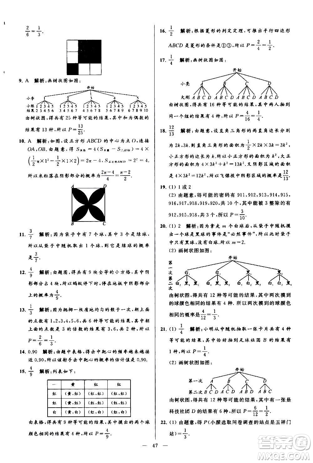 新世紀(jì)出版社2020秋季亮點(diǎn)給力大試卷數(shù)學(xué)九年級(jí)上冊(cè)蘇教版答案