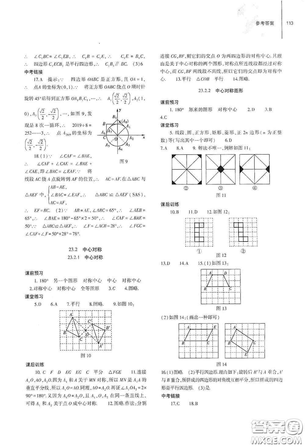 大象出版社2020初中同步練習(xí)冊(cè)九年級(jí)數(shù)學(xué)上冊(cè)人教版答案