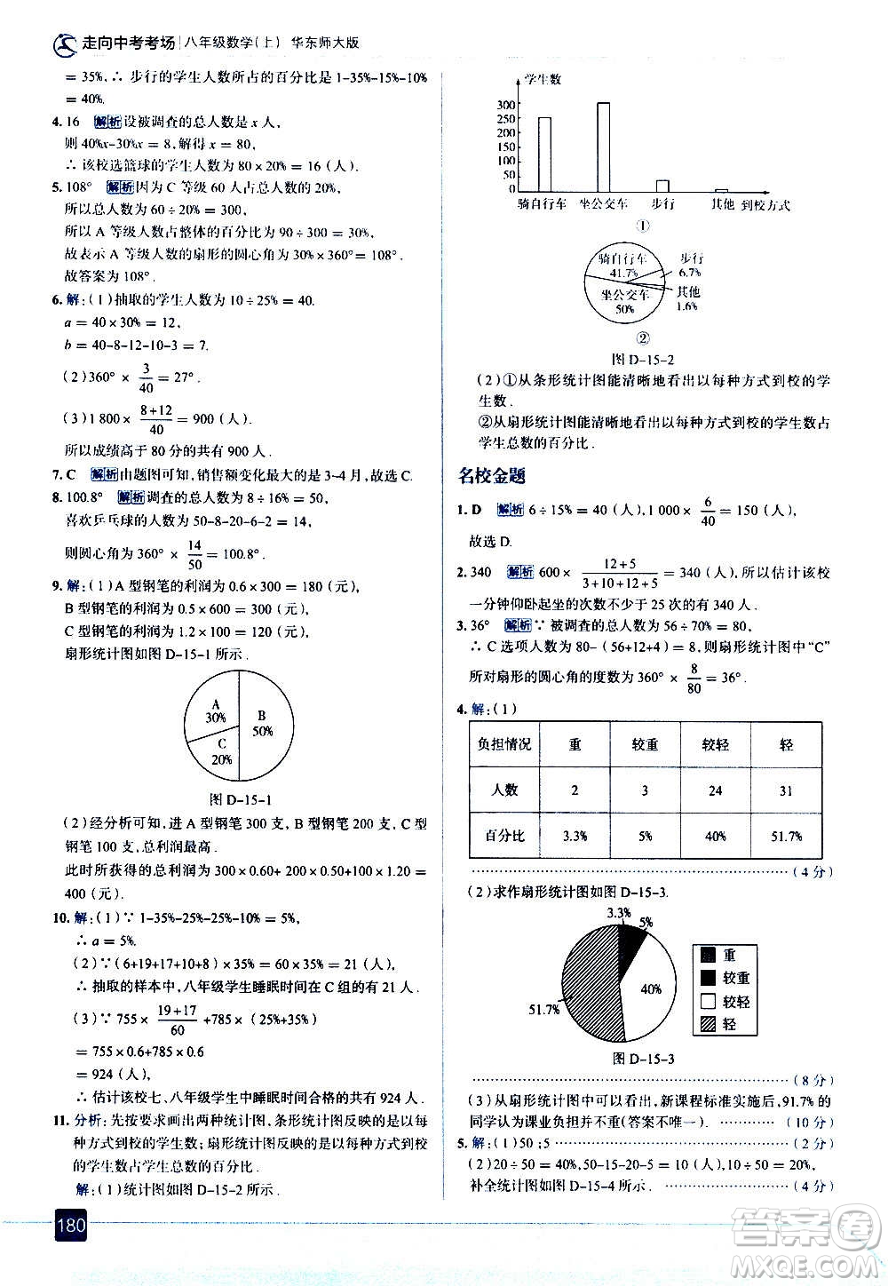 現(xiàn)代教育出版社2020走向中考考場八年級(jí)數(shù)學(xué)上冊華東師大版答案