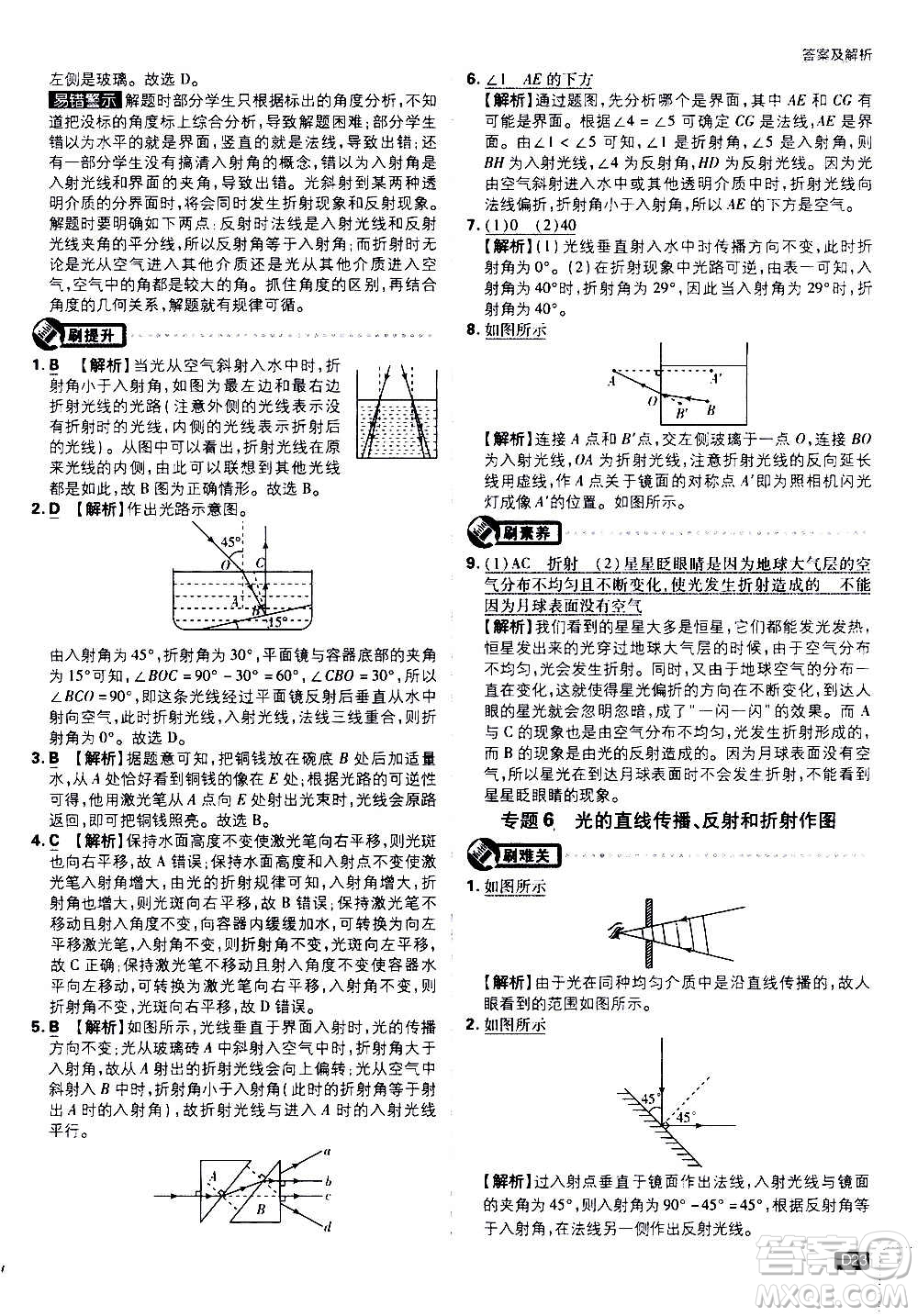 ?開明出版社2021版初中必刷題物理八年級(jí)上冊(cè)HK滬科版答案