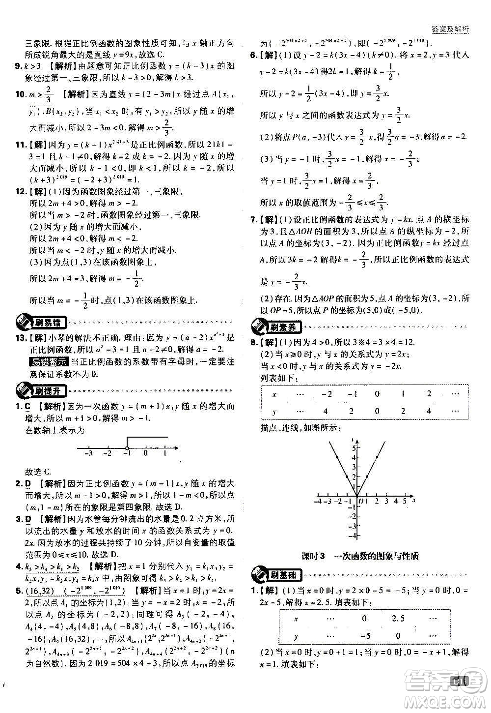 ?開明出版社2021版初中必刷題數(shù)學(xué)八年級上冊HK滬科版答案