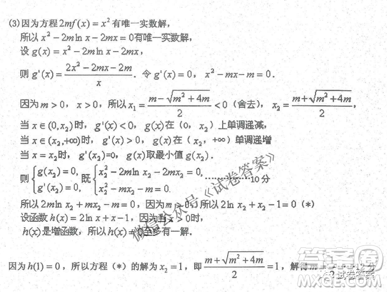 2020年衡水中學(xué)高三年級(jí)期中考試?yán)砜茢?shù)學(xué)試卷及答案