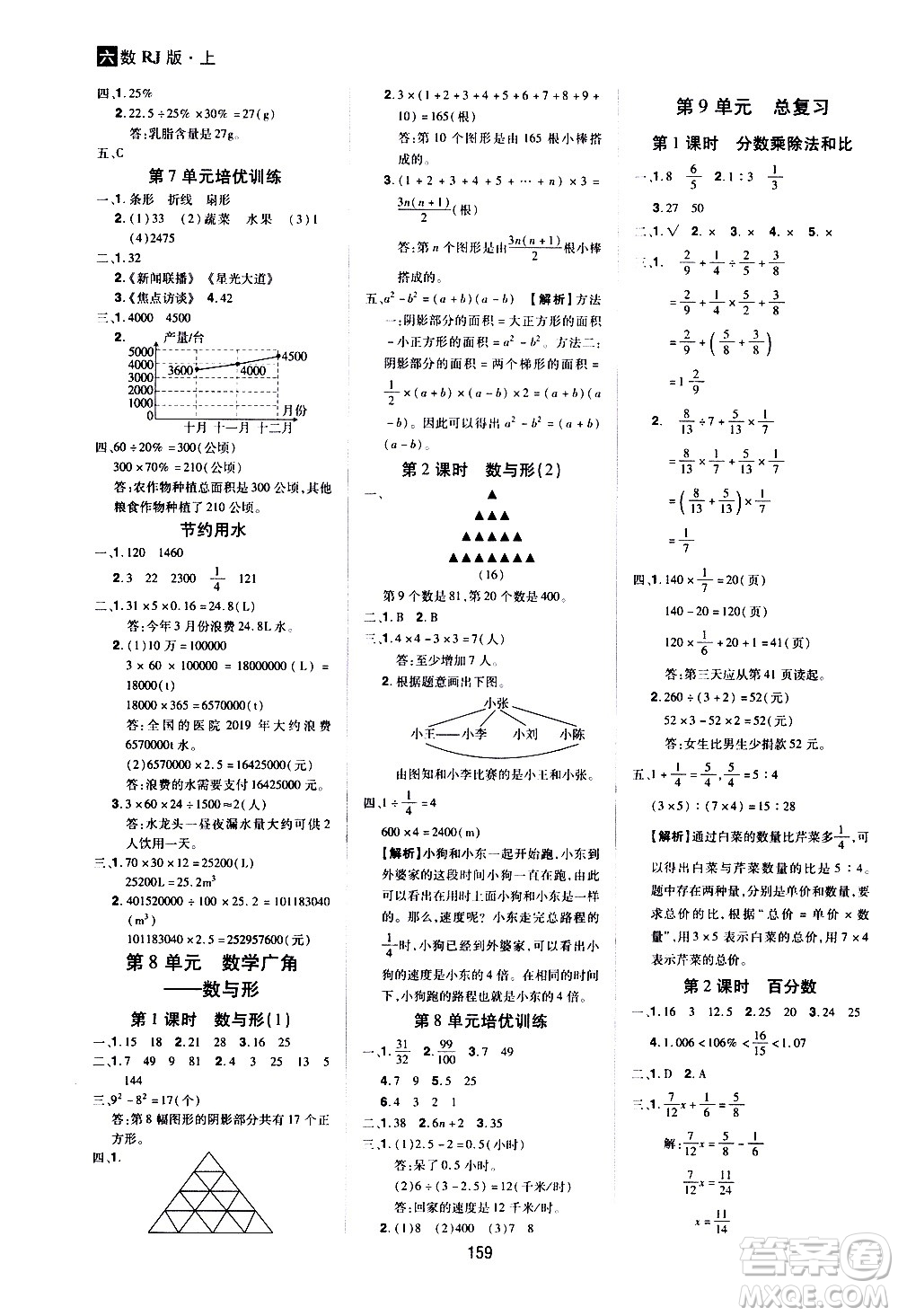 2020年龍門之星數(shù)學六年級上冊RJ人教版答案