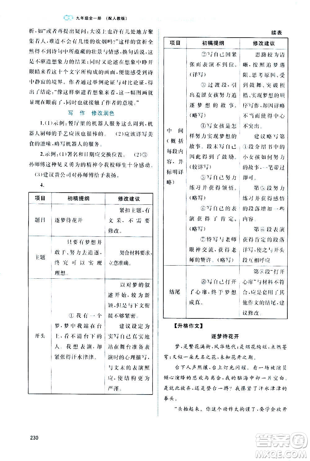 廣西教育出版社2020新課程學習與測評同步學習語文九年級全一冊人教版答案