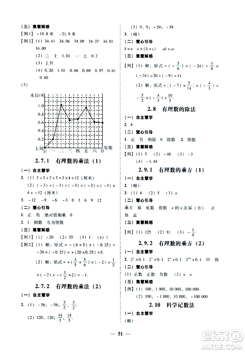 廣東經(jīng)濟(jì)出版社2020年百分導(dǎo)學(xué)數(shù)學(xué)七年級(jí)上冊(cè)BS北師版答案