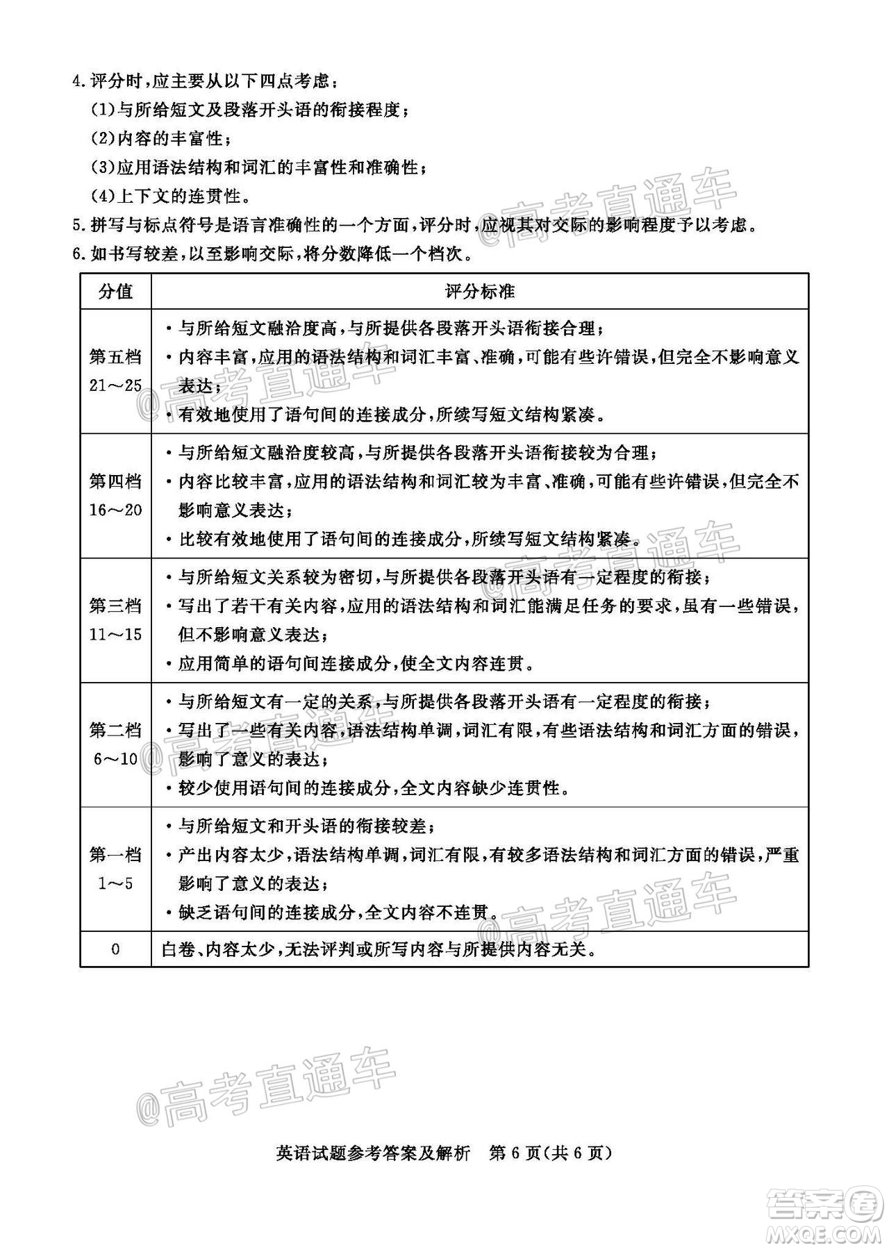 肇慶市2021屆高中畢業(yè)班第一次統(tǒng)一檢測(cè)英語(yǔ)試題及答案