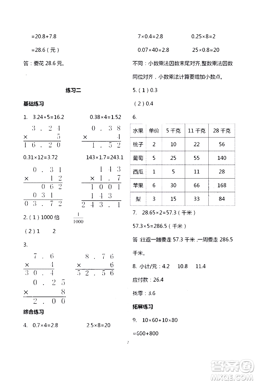 寧夏人民教育出版社2020學(xué)習(xí)之友數(shù)學(xué)五年級(jí)上冊(cè)人教版答案