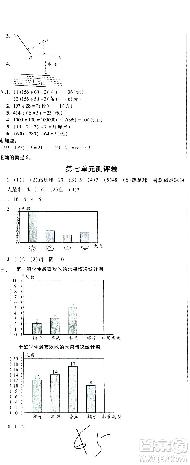 西安出版社2020創(chuàng)新考王數(shù)學四年級上冊新課標RJ人教版答案