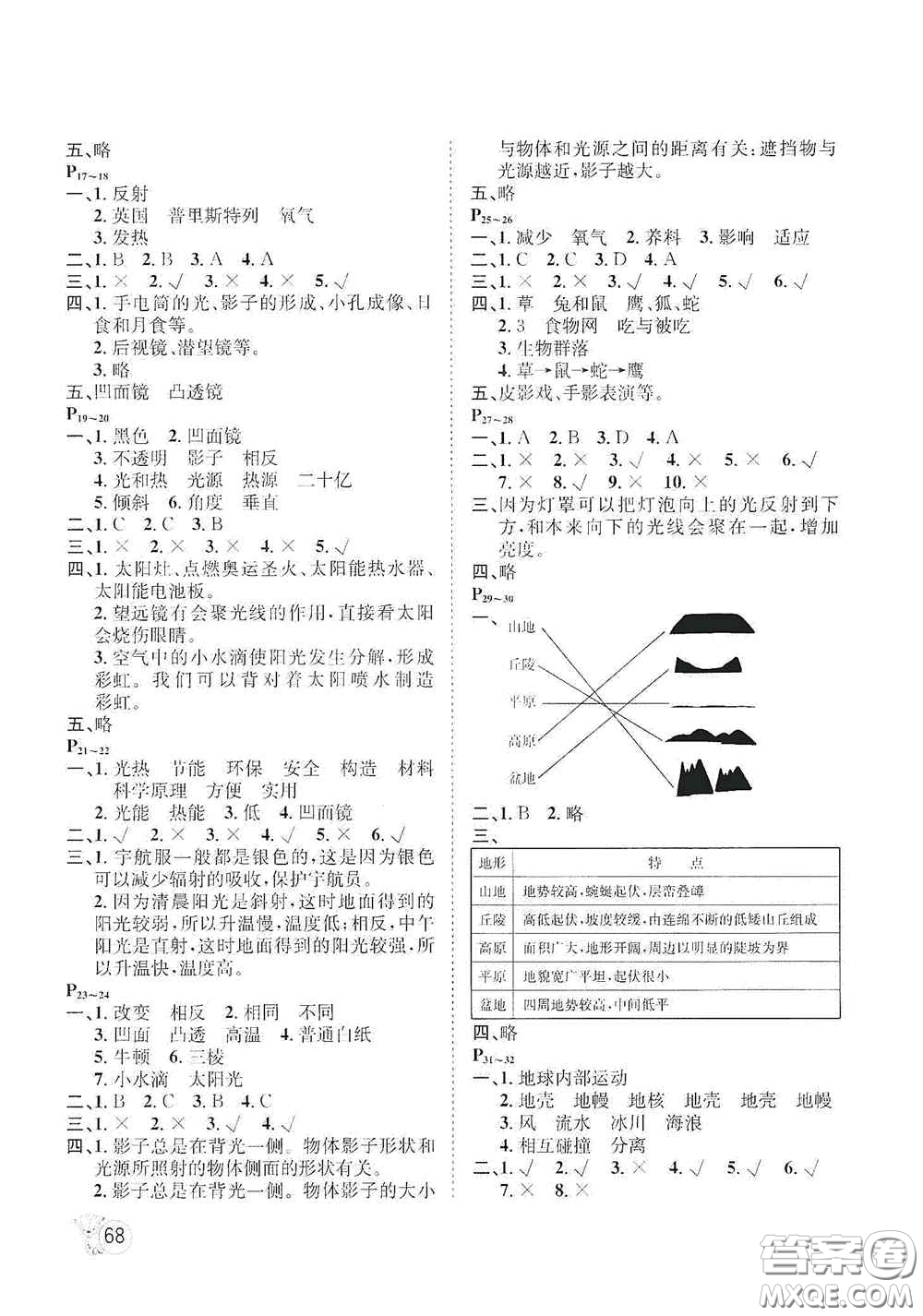 河北少年兒童出版社2021桂壯紅皮書寒假天地五年級(jí)科學(xué)教科版答案