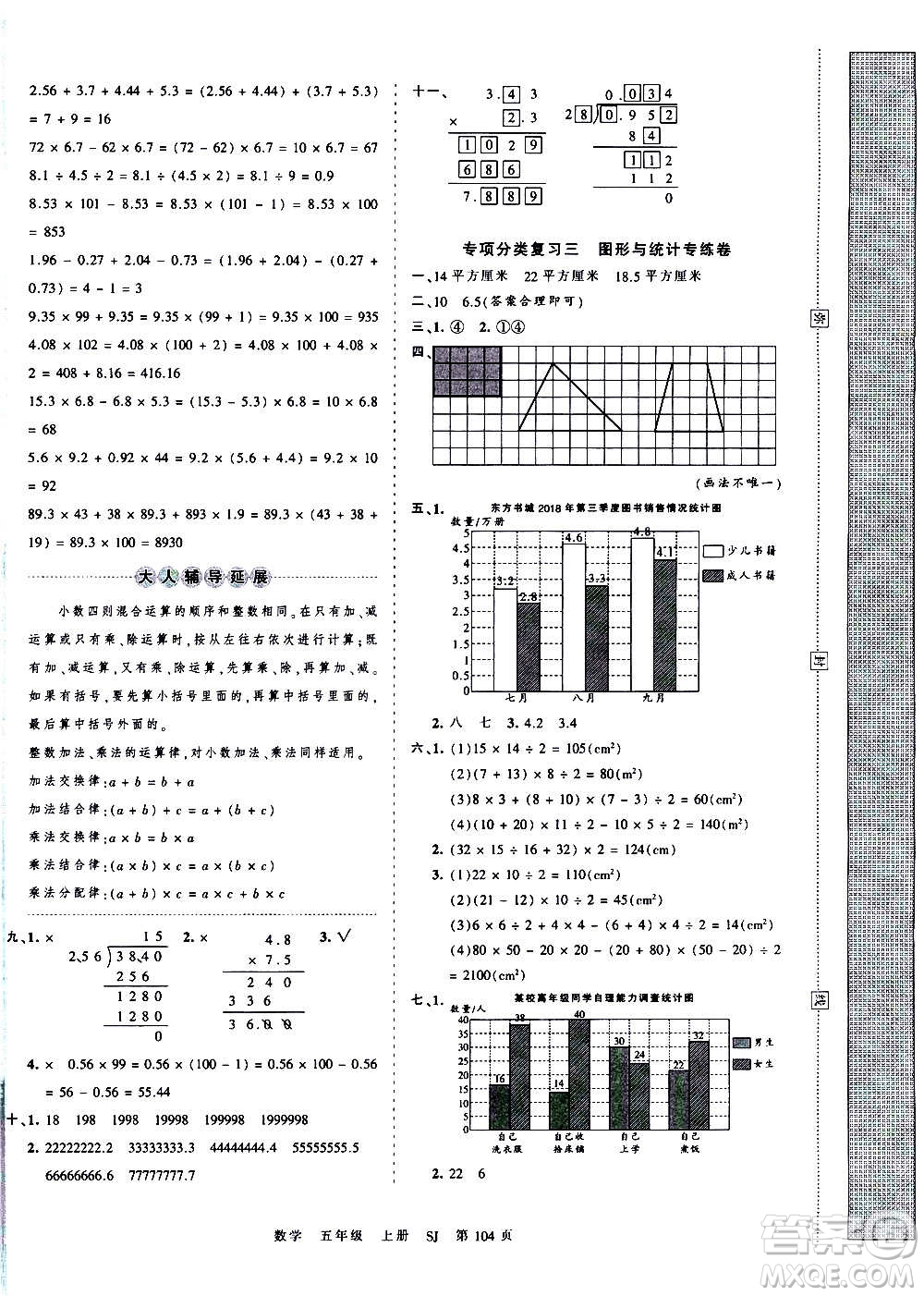 江西人民出版社2020秋王朝霞考點(diǎn)梳理時(shí)習(xí)卷數(shù)學(xué)五年級(jí)上冊(cè)SJ蘇教版答案