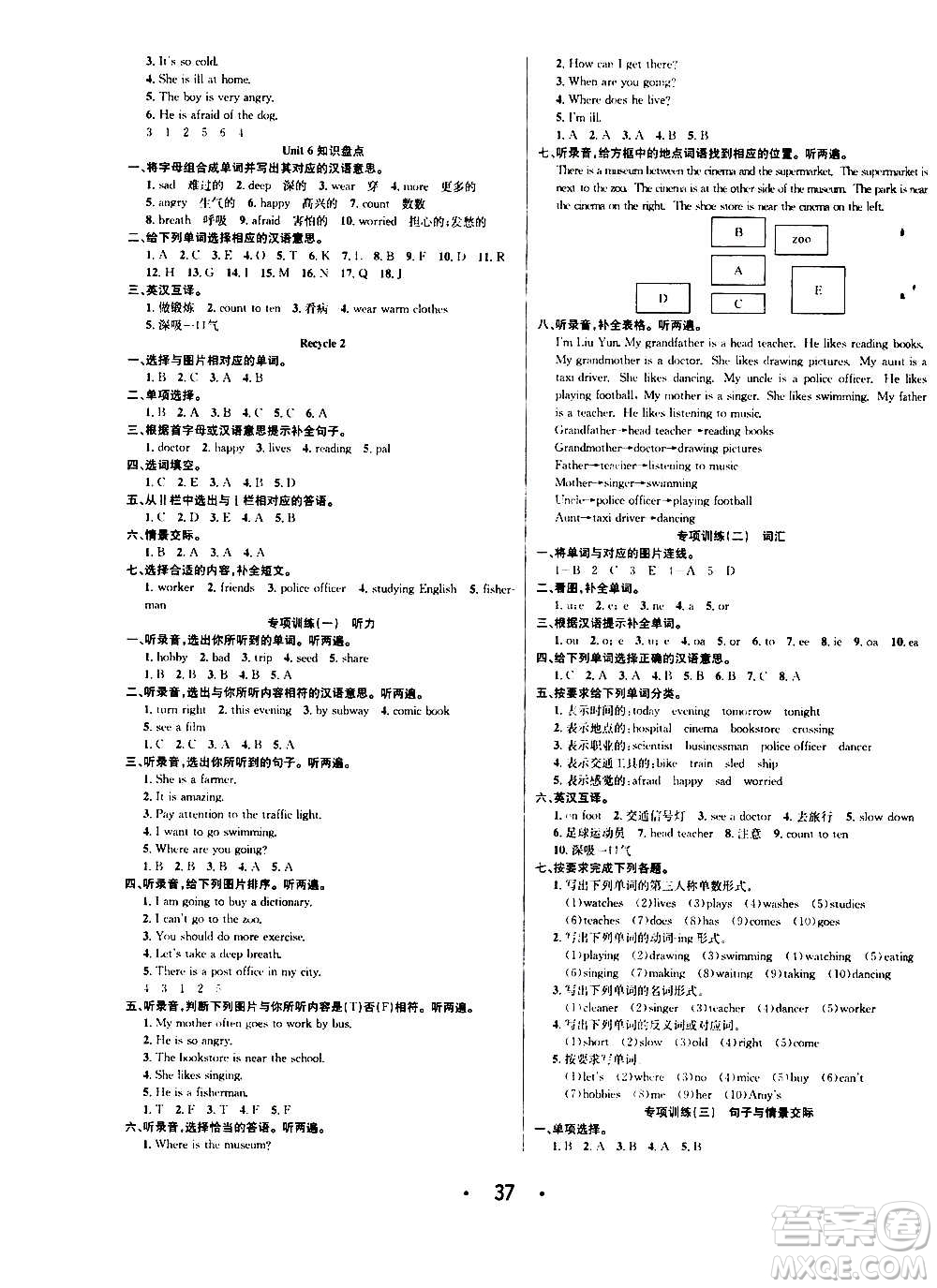 ?合肥工業(yè)大學(xué)出版社2020七天學(xué)練考六年級(jí)上冊(cè)英語(yǔ)RJ人教版答案