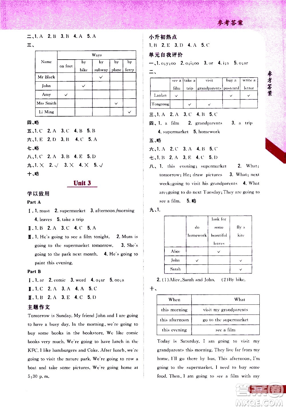 吉林人民出版社2020小學(xué)教材完全解讀六年級(jí)英語(yǔ)上冊(cè)新課標(biāo)人教版答案