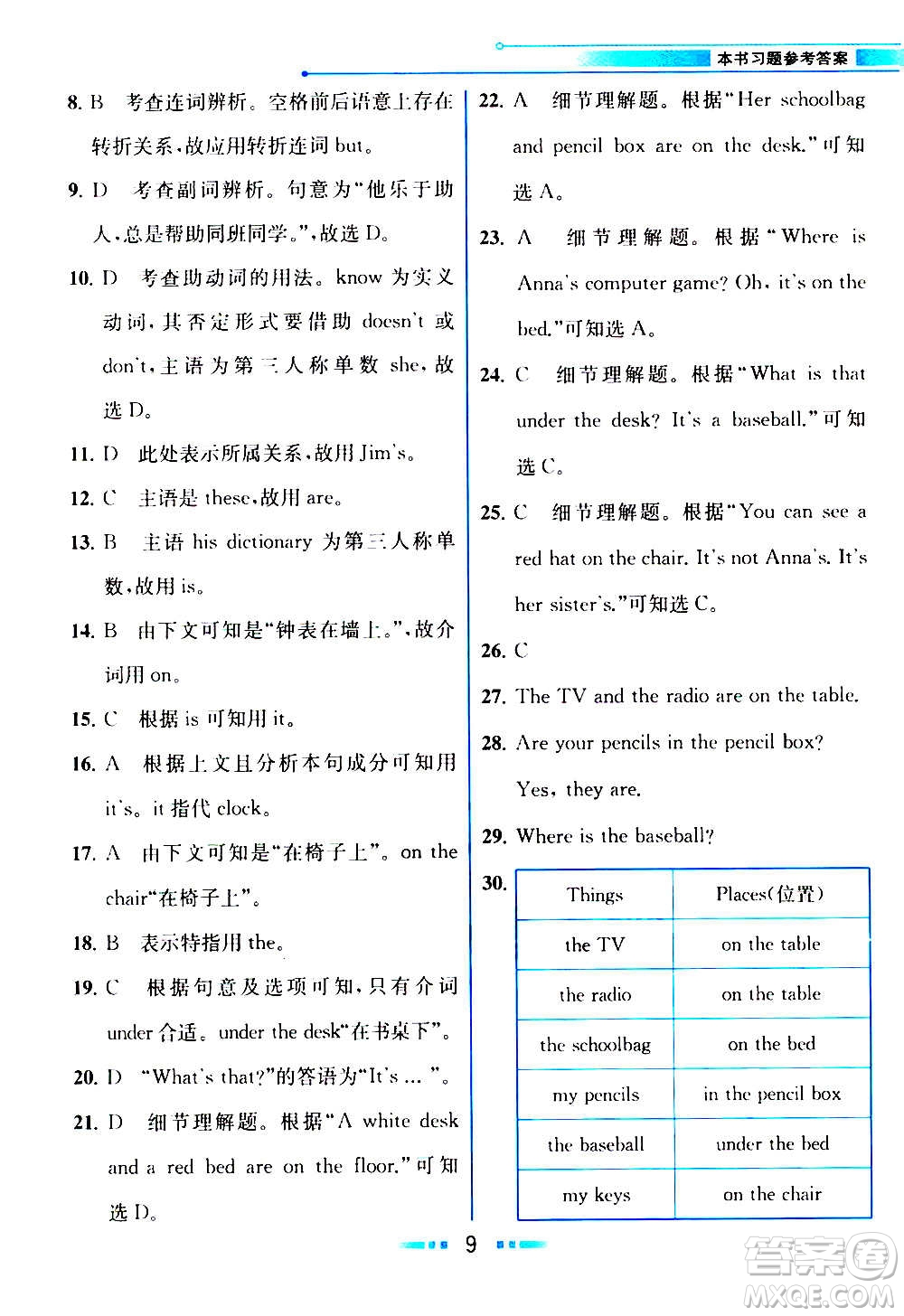 人民教育出版社2020教材解讀英語(yǔ)七年級(jí)上冊(cè)人教版答案