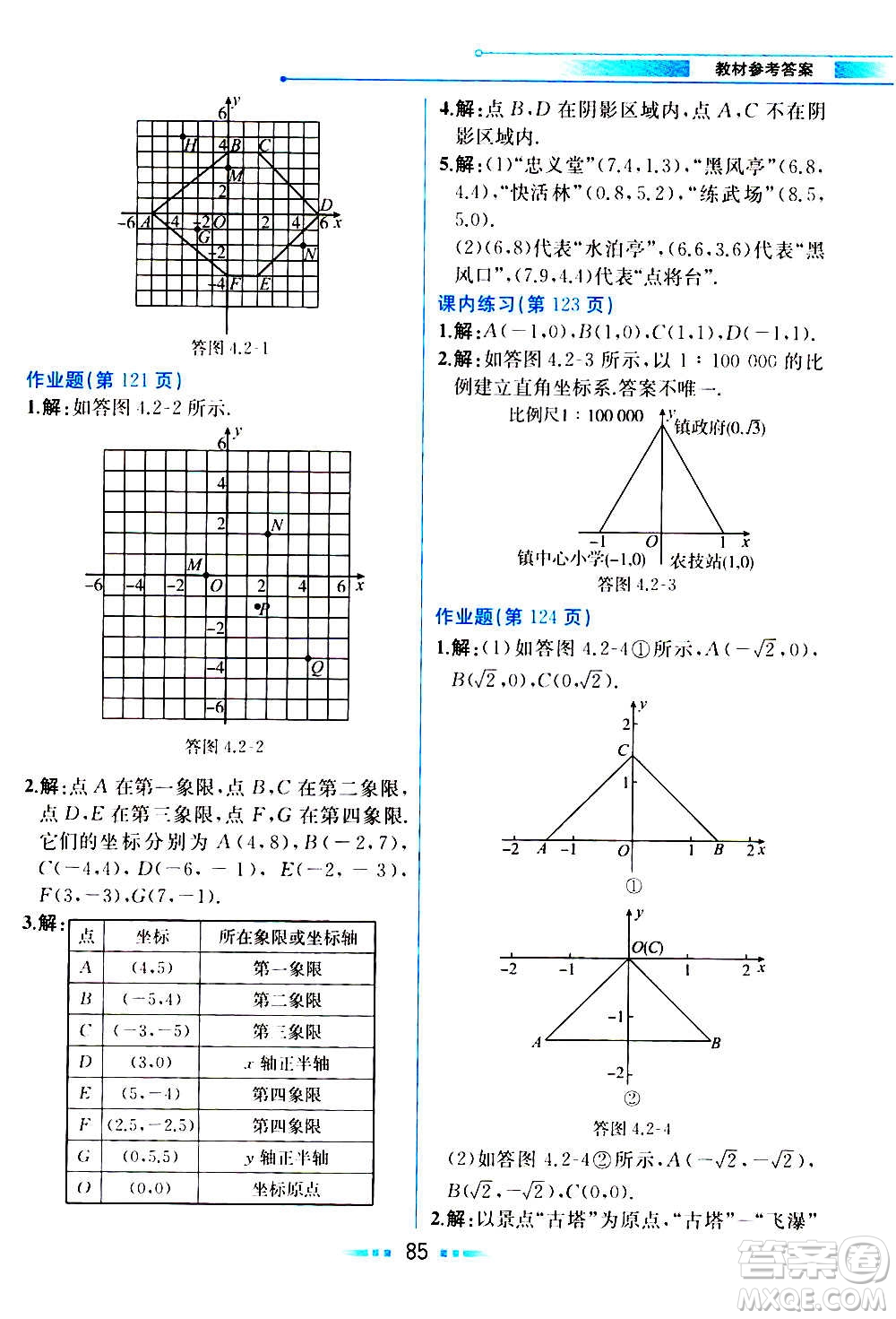 人民教育出版社2020教材解讀數(shù)學(xué)八年級上冊ZJ浙教版答案